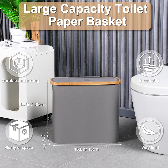 efluky Toilet Paper Basket 28L, Toilet Paper Storage - Image 2