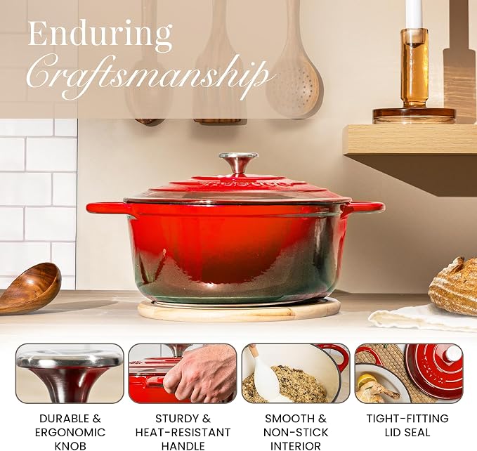 Nuovva Enamelled Cast Iron Dutch Oven Pot - Image 7
