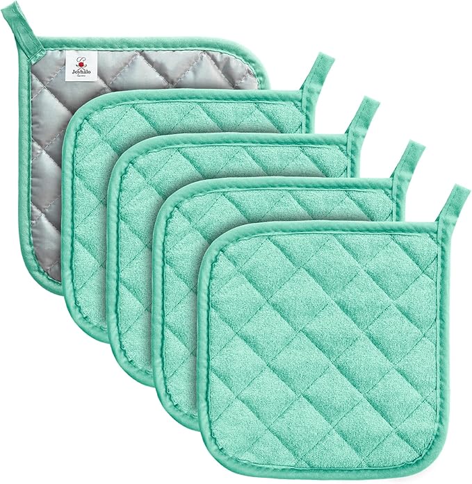 Joyhalo 5 Pack Heat Resistant Pot Holders by Joyhalo