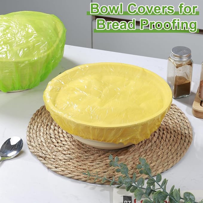 Mwellewm Plastic Bowl Covers Elastic Reusable Food Storage Stretch Saran Wrap - Image 5