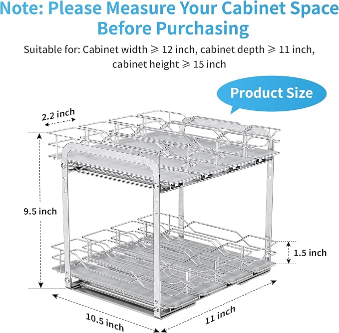 BOIVSHI Spice Rack Organizer, Heavy Duty Vertical Spice Rack Pull Out - Image 6
