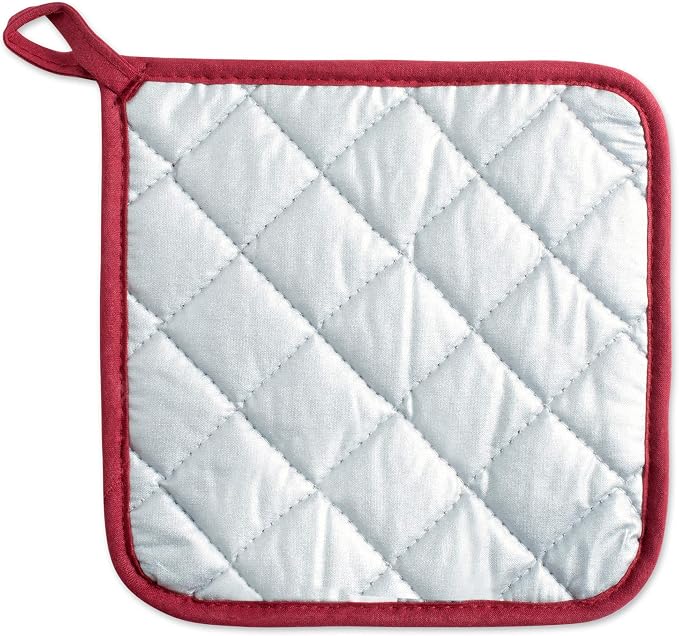 DII Basic Terry Collection Quilted 100% Cotton, Barn Red, 3 Piece - Image 3