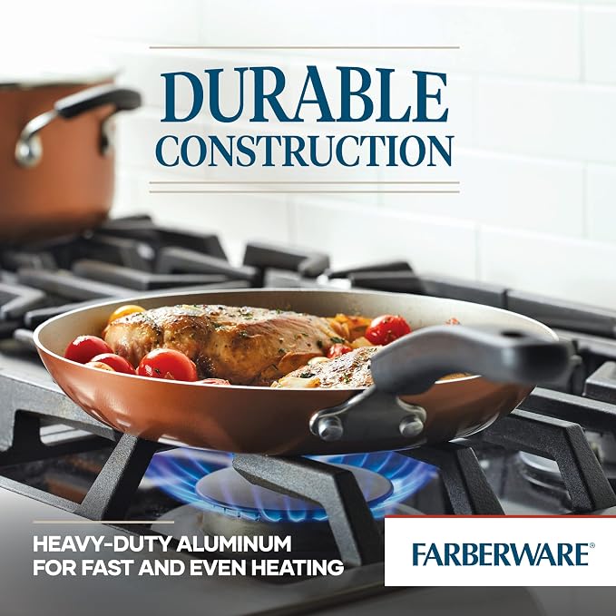 Farberware Cookstart DiamondMax Nonstick Cookware/Pots and Pans Set, Dishwasher - Image 5