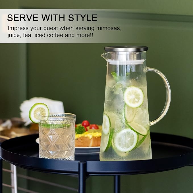 SUSTEAS 1.5 Liter 51oz Glass Pitcher - Image 6