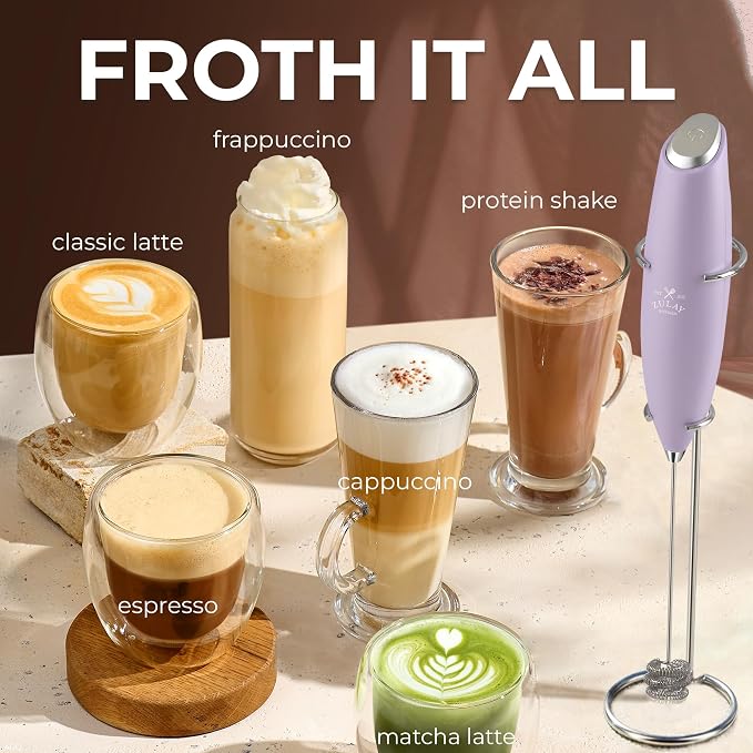 Zulay Kitchen Patented Tornado Triple Whisk Milk Frother - Image 5