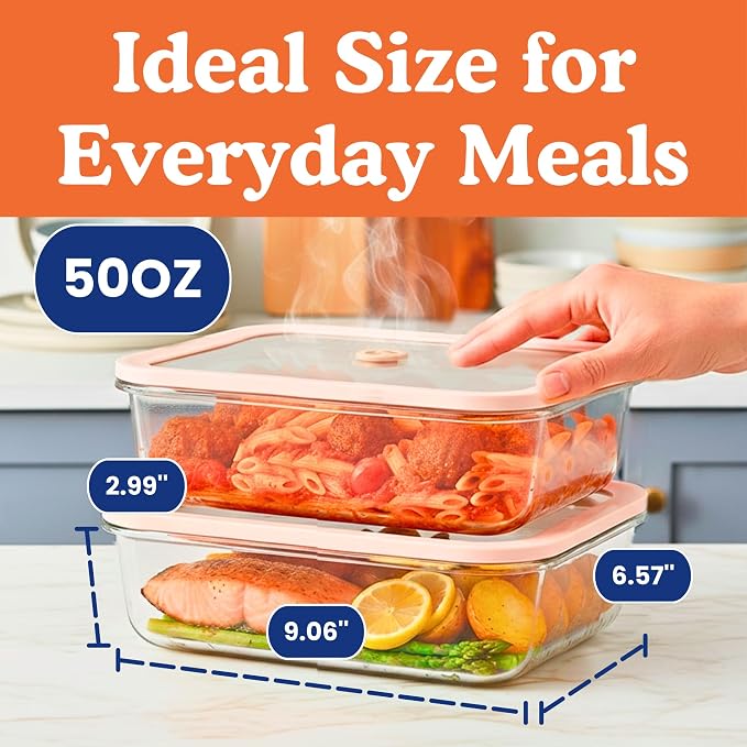 Ziruma Non-Toxic 6.2 Cup Glass Food Storage Containers - Image 8