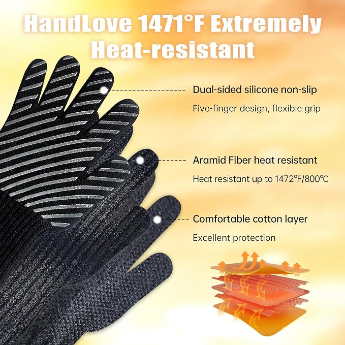 HandLove BBQ Gloves, Oven Gloves - Image 3