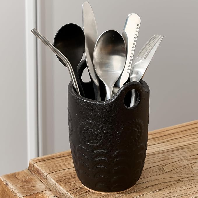5.75“ Utensil Holder for Kitchen Counter, Cute Nordic Minimalist Style Cooking by Jemirry