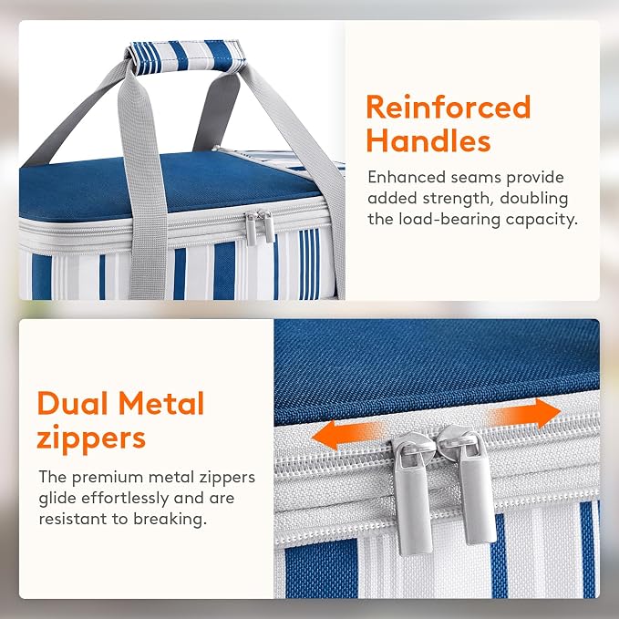 Lifewit Insulated Double Decker Casserole Carrier, Expandable Lasagna Lugger - Image 7