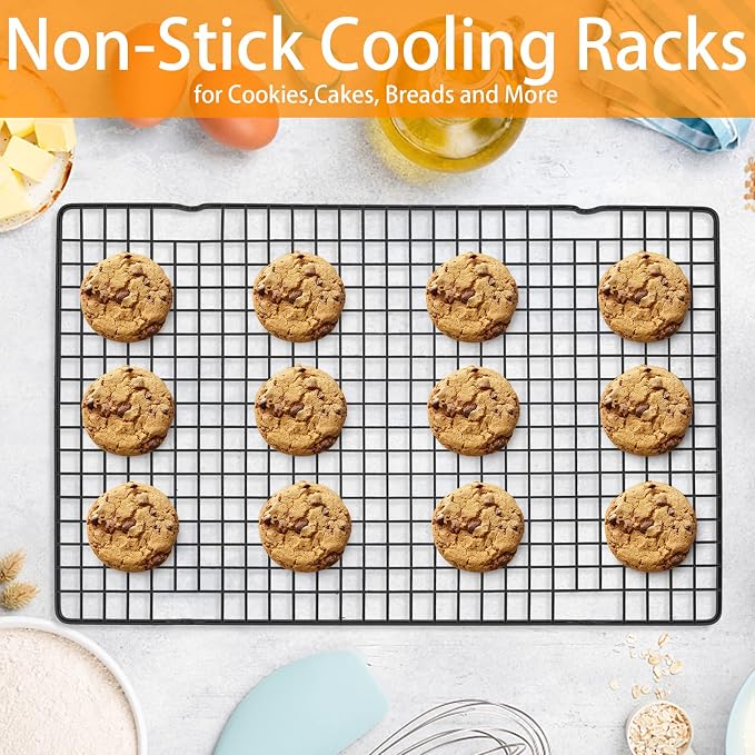 Tebery 2 Pack Black Heavy Duty Wire Cooking Rack Baking Racks - Image 4