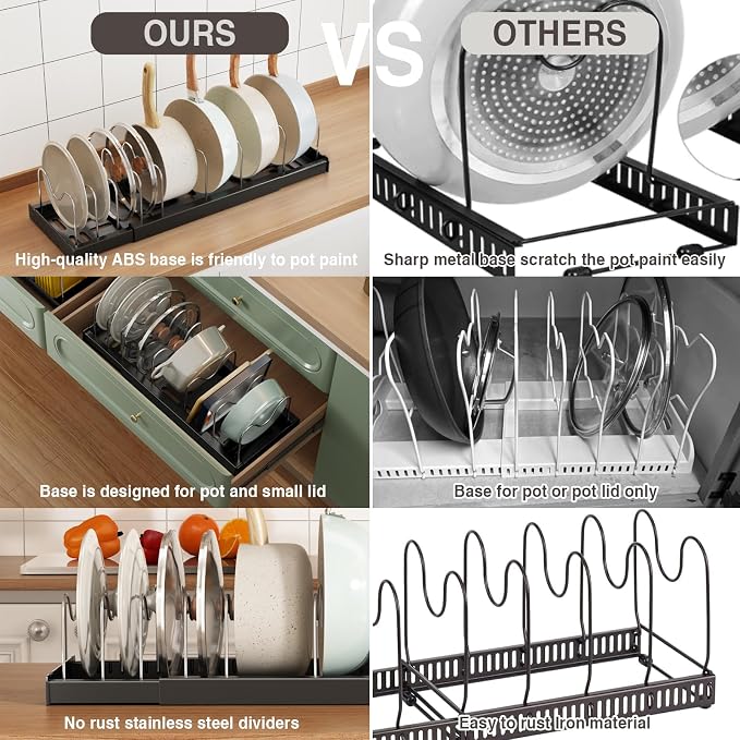 Magheo Expandable Food Storage Container Lid Organizers - Image 5