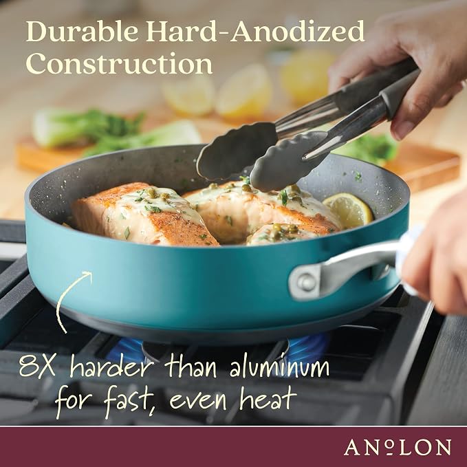 Anolon Achieve Hard Anodized Nonstick Sauté Pan - Image 7