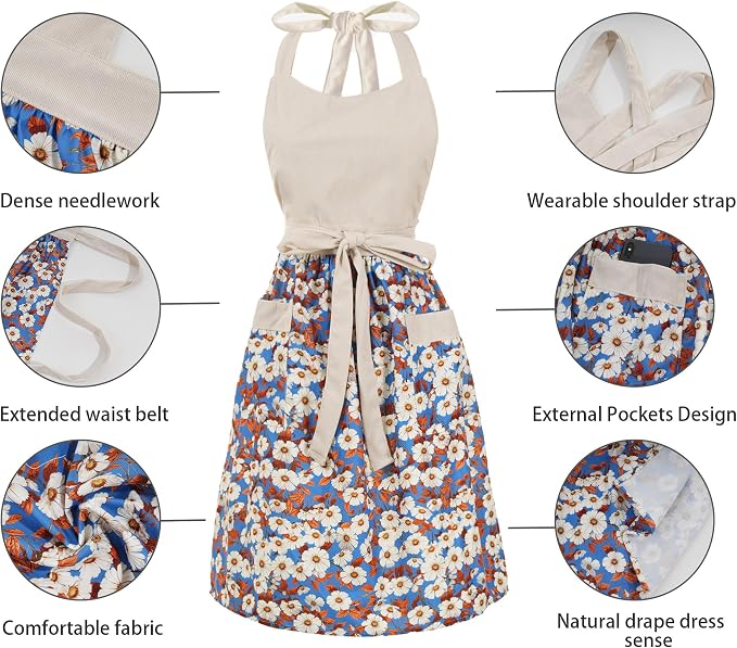 Cute Floral Aprons for Women - Image 5