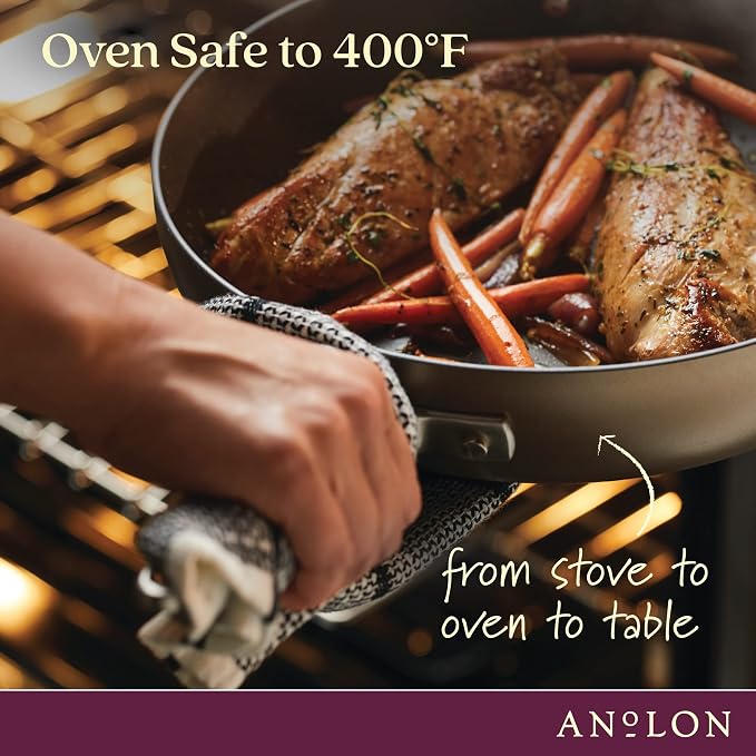 Anolon Advanced Home Hard Anodized Nonstick Frying Pan, 14.5 Inch – Large - Image 5