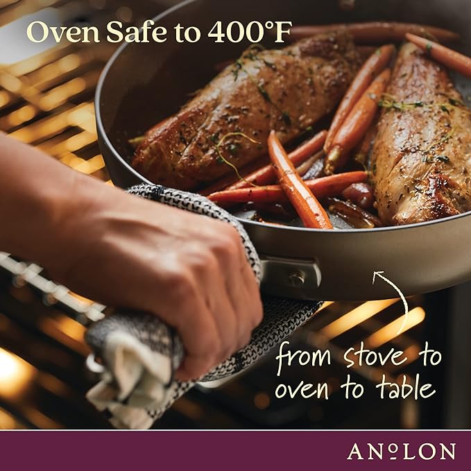 Anolon Advanced Home Hard-Anodized Nonstick Wide Stock Pot/Stockpot - Image 4