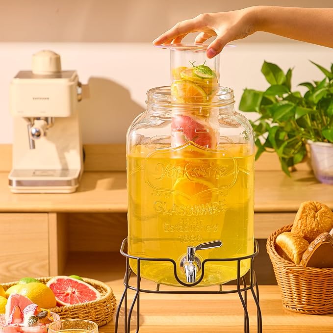 2 Gallon Glass Drink Dispensers - Image 2