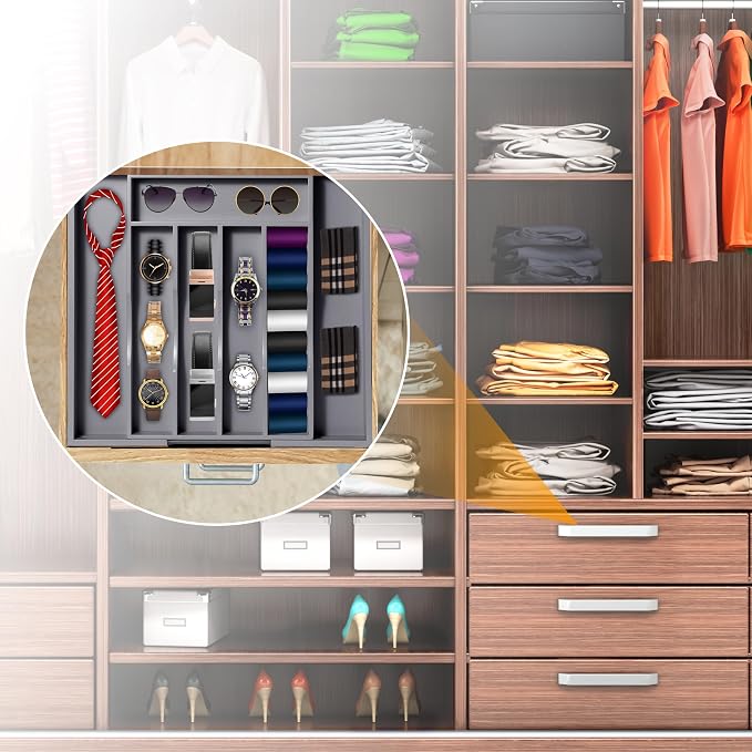 Kitchen Silverware Drawer Organizer and Storage Bamboo Wood Cooking Utensil - Image 7