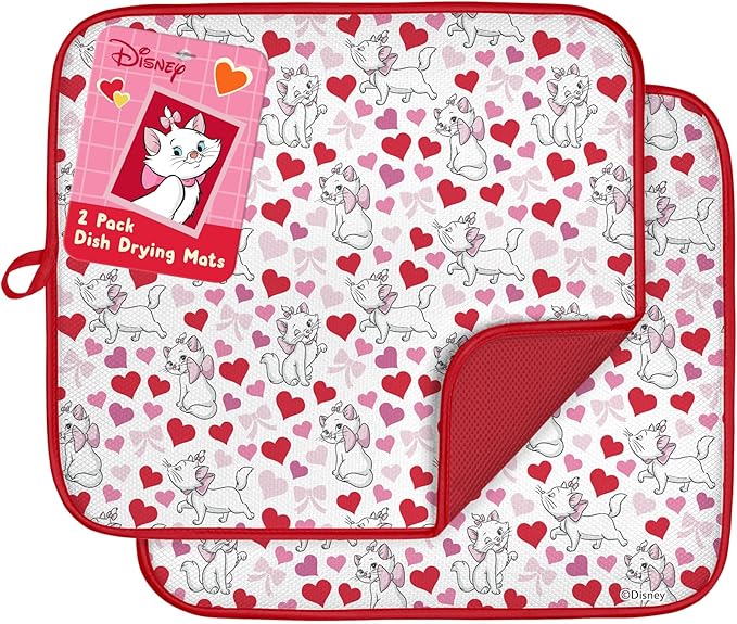 Disney Dish Drying Mats for Kitchen Counter – 16" x 18" Absorbent Kitchen by BestBrands