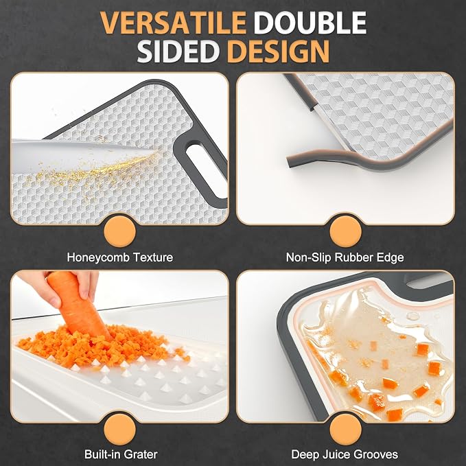 18/8 Stainless Steel Cutting Board, Large Double Sided Chopping Board - Image 5