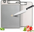 Stainless Steel Cutting Board, Dishwasher Safe, Scratch-Resistant by COZZIVITA
