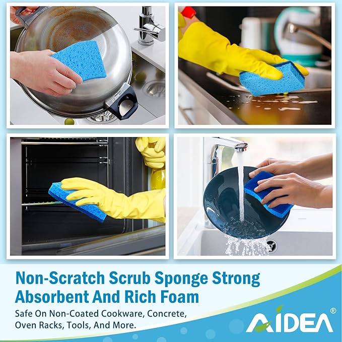 AIDEA Sponges Kitchen, Non Scratch Scrub Sponge, Sponges - Image 6