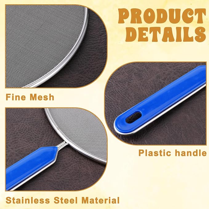 1PCS Splatter Screen for Frying Pan, 8Inch Stainless Steel Splatter Guard for - Image 3