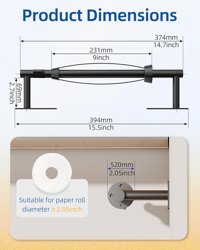 RUACQ Paper Towel Holder Under Cabinet, One Hand Tearing Paper Towel Holder - Image 6