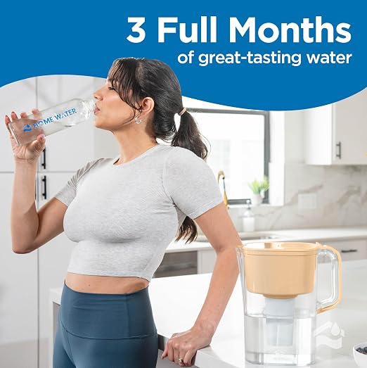 HOMEWATER 10-Cup Pitcher Filter – BPA-Free, High-Capacity 2.4L Pitcher - Image 8