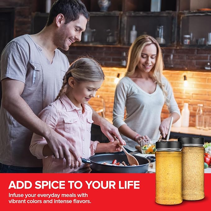 6 Pack 16 oz Plastic Spice Jars, Empty Seasoning Containers - Image 7