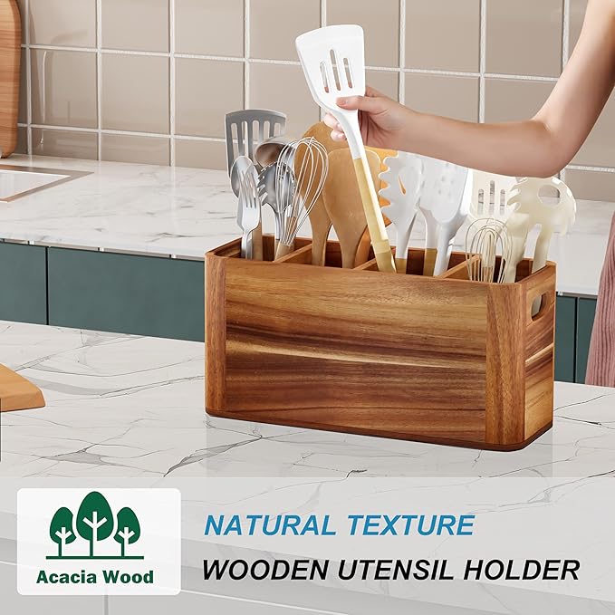 Utensil Holder for Kitchen Counter, Extra Large Utensil Holder for Countertop - Image 4