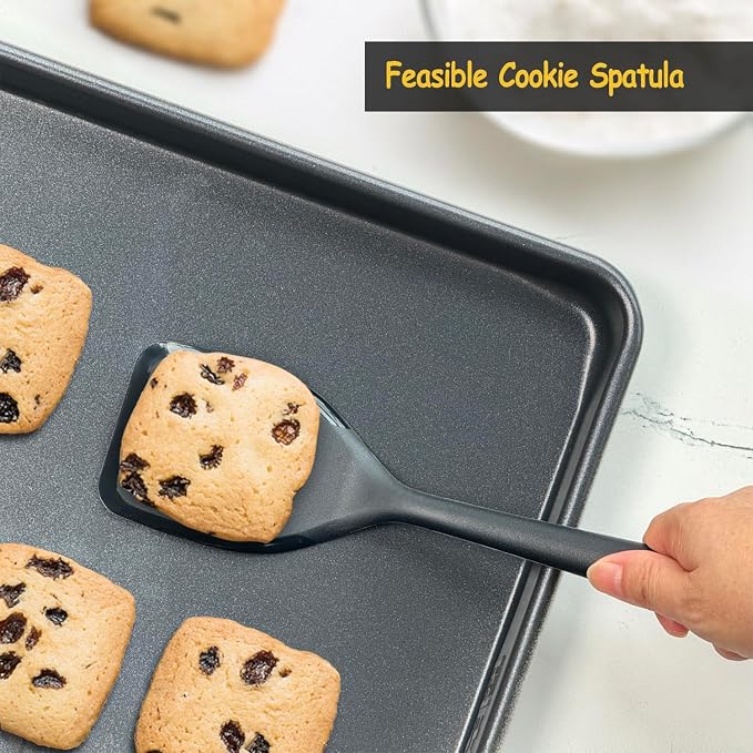 Silicone Spatula Set, 600°F Heat Resistant Silicone Spatula Turner Flipper - Image 9