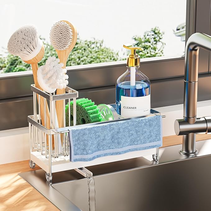 Cisily Sponge Holder for Kitchen Sink, Sink Caddy Organizer by CISILYHOMELIFE