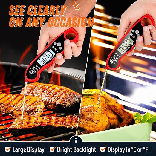 Instant Read Meat Thermometer for Grill and Cooking, Fast & Precise Digital - Image 3