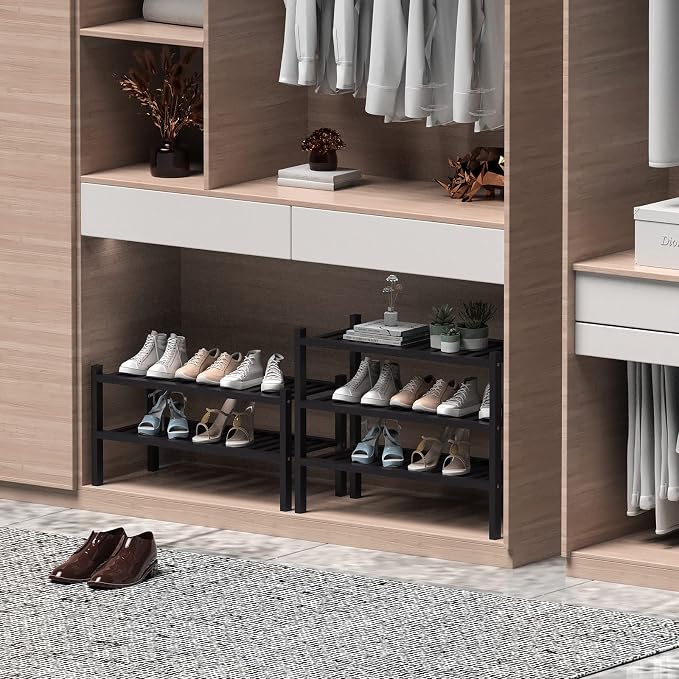 ROMGUAR CRAFT 3 Tier Bamboo Shoe Rack - Image 4