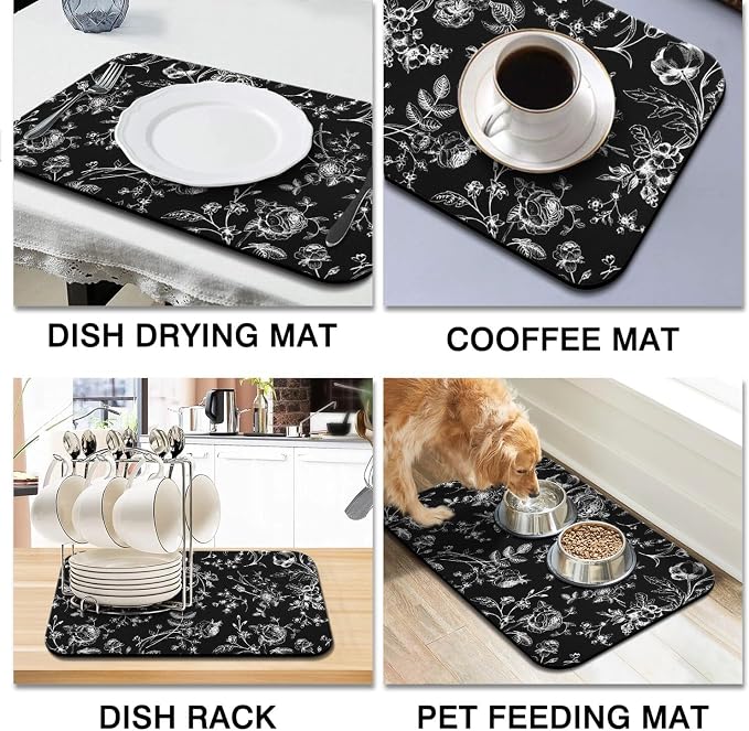 Dish Drying Mat for Kitchen Counter 2 Pack - Image 6
