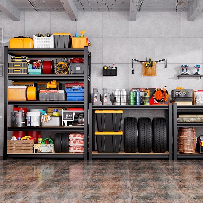 Garage Shelving-2050 lbs 5 Tier Storage Shelves, Adjustable Heavy Duty Metal - Image 8