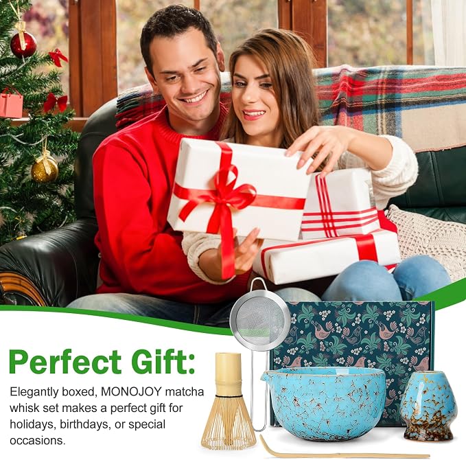 Matcha Bowl and Whisk Set, BPA-Free – Multi-Layer Ice-Crackle Ceramic Chawan - Image 8