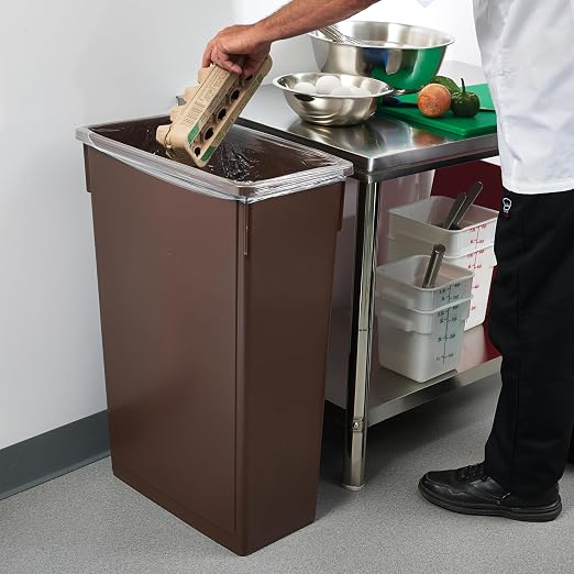 Winco Slender Trash Can - Image 3