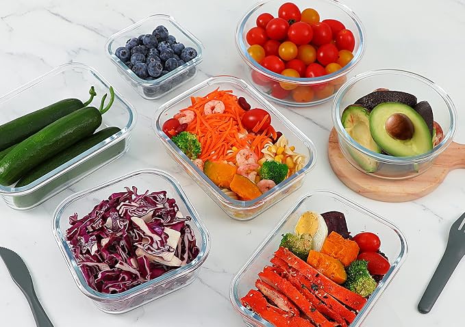 M MCIRCO 24-Piece Glass Food Storage Containers - Image 7