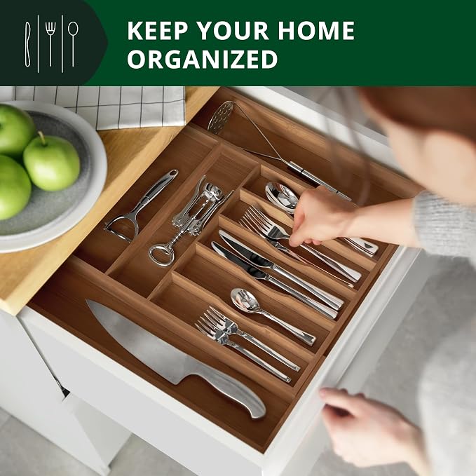 ROYAL CRAFT WOOD Luxury Bamboo Kitchen Drawer Organizer - Image 3