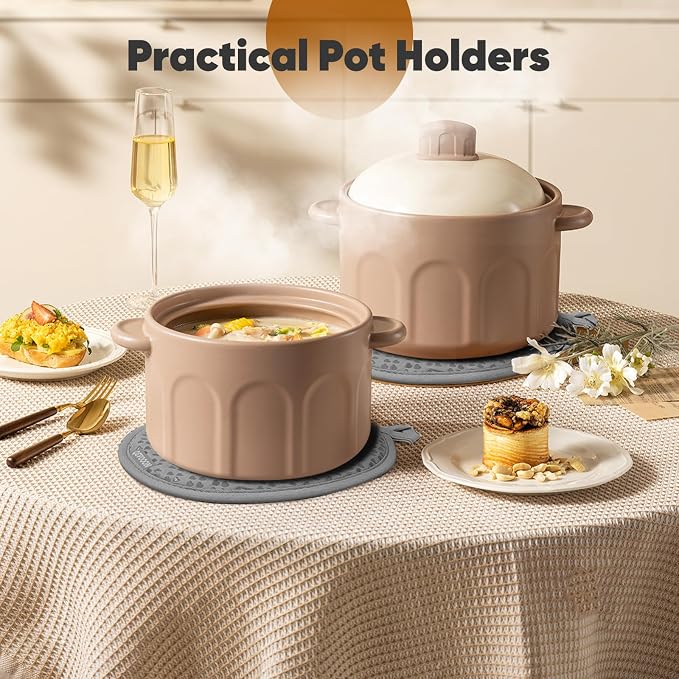 Oven Mitts and Pot Holders 4 Sets, Heat Resistant 500 ℉ Oven Mitt and Pot Holder - Image 5