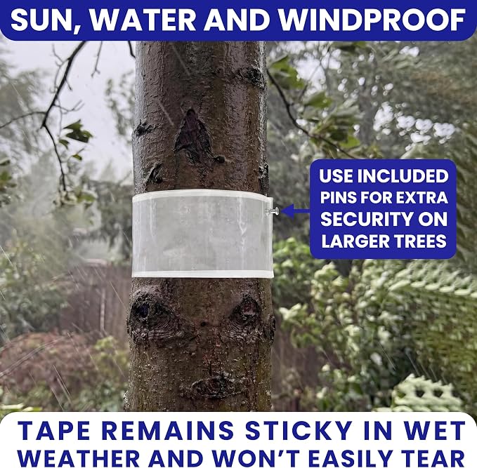 Spotted Lantern Fly Trap for Trees. 3 Sticky Fly Paper Rolls - Image 9