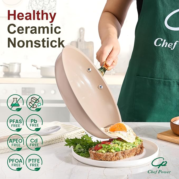 Chef Power Ceramic Cookware Sets, Cookware Set - Image 3