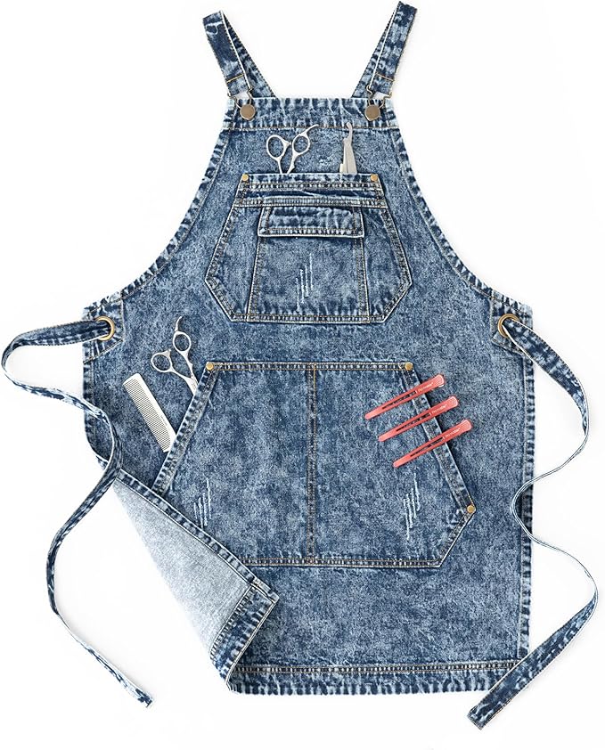 Jeanerlor - Cotton Tool Denim Work Apron by Jeanerlor