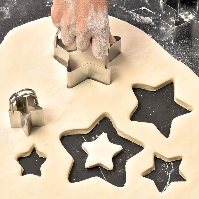 HULISEN Star Cookie Cutter Set, Stainless Steel Biscuit Cutter - Image 3