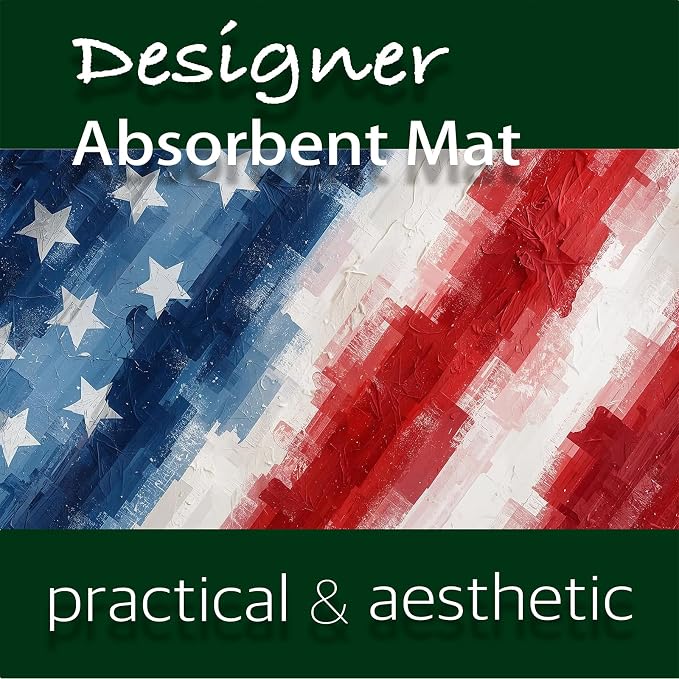 250 anniversary usa American Flag Dish Drying Mat: 12"x20" Patriotic Absorbent - Image 4