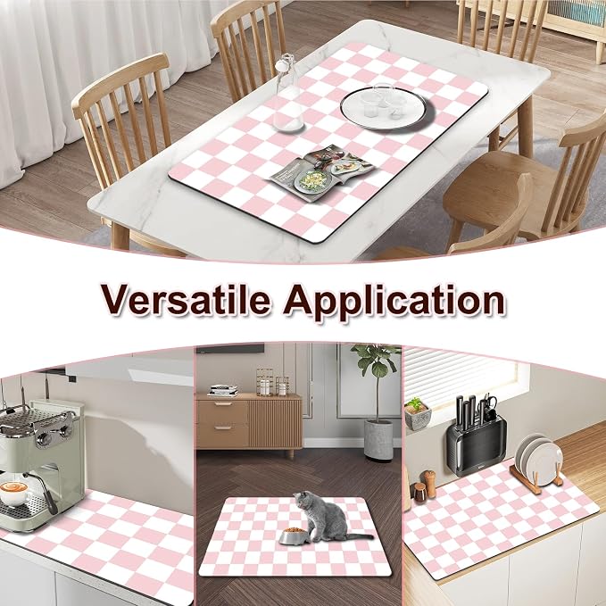 Dish Drying Mat for Kitchen Counter, Absorbent and Stain-Resistant Countertop - Image 6
