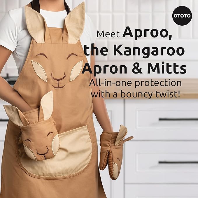 OTOTO Aproo Kitchen Set – Oven Mitts and Chef Apron - Image 2