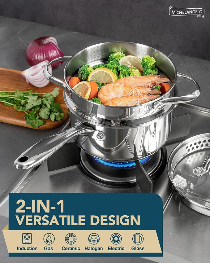 MICHELANGELO Stainless Steel Sauce Pot Set - Image 2