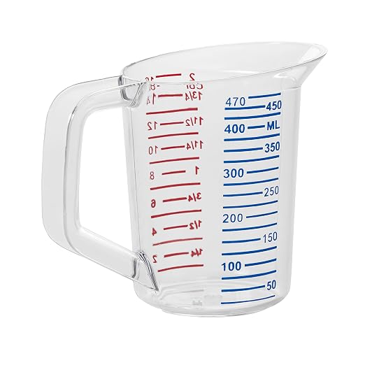 Rubbermaid Commercial Products Bouncer Clear Measuring Cup, 2-Cup/0.5-Quart - Image 4